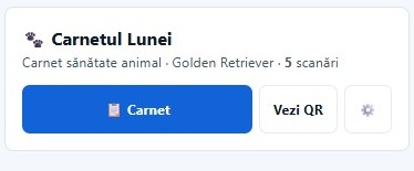 Carnet sănătate animal — mobil