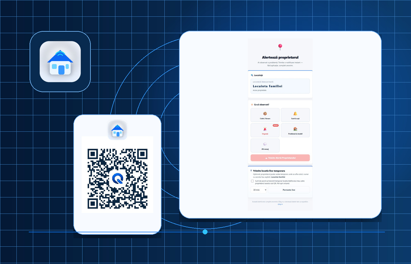 Locuințe & acces — interfață QTag
